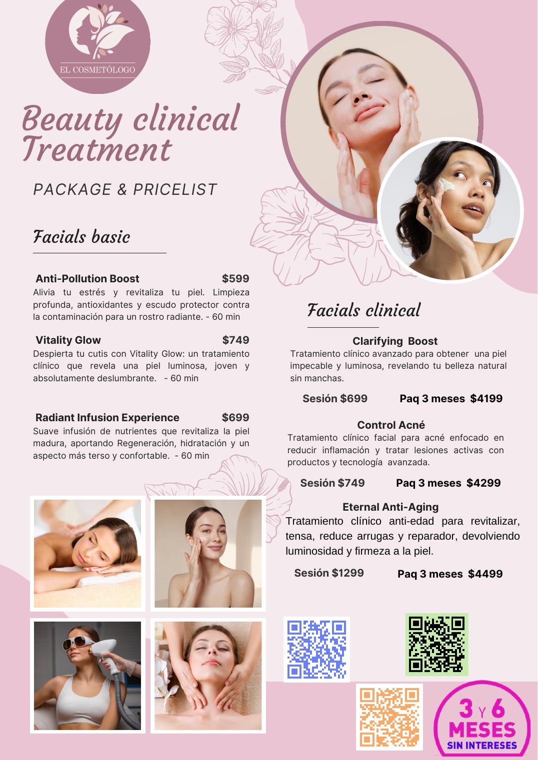 Lista de precios faciales
